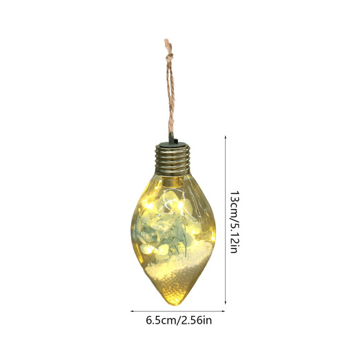 Purple Hydrangea LED Christmas Ornament Glass 1 pc 2