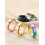 Titanium angstverminderende draaibare ring voor dames, maat 7 8
