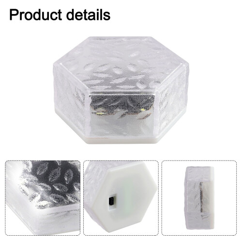Solar Garden Lamp Hexagonal Glass Tile Light 1