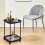 2-Tier Rolling Side Table with Storage Shelves 6