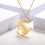 Collana con farfalla e lettera per donna, colore oro, 1 pezzo 5
