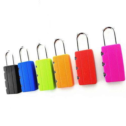 Mini Combination Padlock 3-Digit Keyless Resettable 1/2/5 1