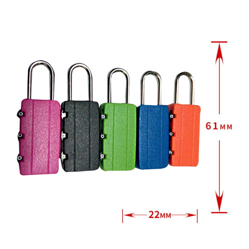 Mini Combination Padlock 3-Digit Keyless Resettable 1/2/5 2