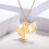 Collana con farfalla e lettera per donna, colore oro, 1 pezzo 3