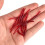 Esche artificiali da pesca a forma di verme rosso, 4 cm, 200 pezzi 3