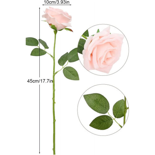 Τεχνητό Τριαντάφυλλο Dusty Rose 1 τεμάχιο Τριαντάφυλλο Μεταξωτού Με Μακρύ Στέλεχος 1
