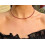 Collier ras-de-cou en perles de grenat bordeaux 3 mm 61 cm 3