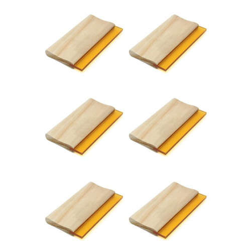 6pcs 8 Inch Silk Screen Printing Press Squeegee Single 70 Durometer Ink Scraper Tools
