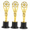 LEORX Competition Trophy Golden Plastic 3 pcs 7