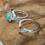 925 Sterling Silver Turquoise Moonstone Ring Set 3 Pieces 4