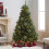 Green Flocked Christmas Tree Ornaments Set 6 Pieces 4
