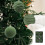 Green Flocked Christmas Tree Ornaments Set 6 Pieces 5