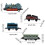 Vintage-Style Steam Train Pull-Back Toy Set with 4 3