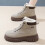 Women's Winter Work Platform Ankle Boots Khaki Size 7 7