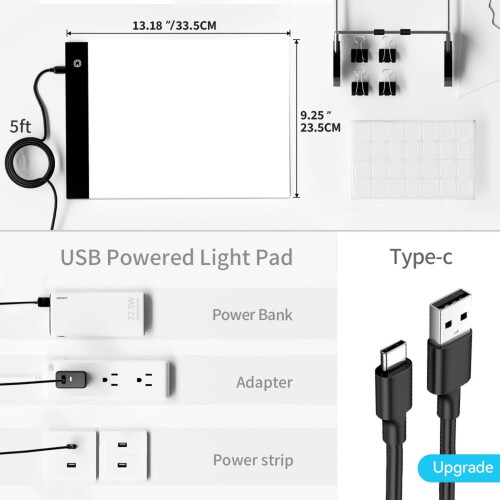 LED Light Box A4/A5 Portable Slim USB Powered 2
