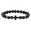 Pulseira de contas de ônix e olho de tigre, joia religiosa para 6