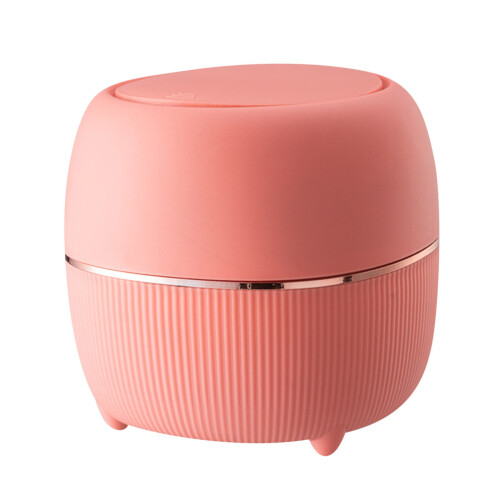 Round desktop bin with lid press-type removable plastic 1