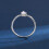 Thin White Gold Plated Ring with Cubic Zirconia 0.1 Karat 5