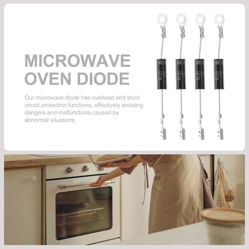 Microwave Oven Diode Rectifier Universal Black Diode 4 pcs 2