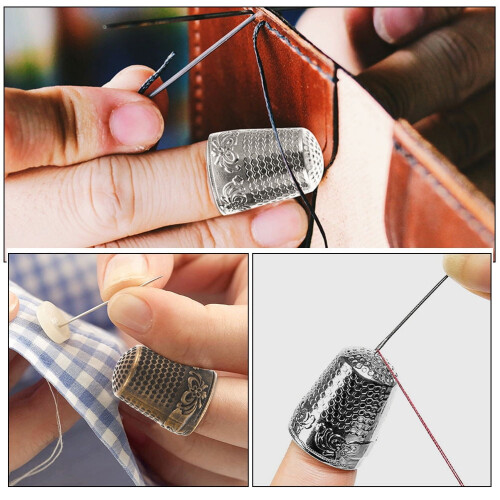 Hand Sewing Thimble Copper Assorted Colors 4 Pieces 2