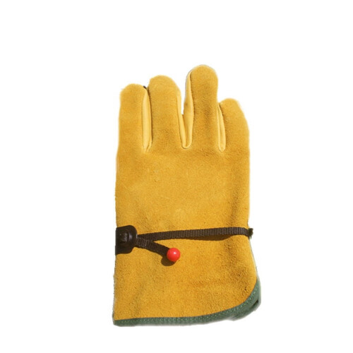 Men's Leather Work Gloves Adjustable Wrist Palm Patch 1