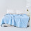 Housse de couchage douce bleu ciel, taille simple, avec décoration 2