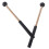 MUSEYA Wooden Rubber Drumsticks Ergonomic Handle Black 1 5