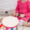 MUSEYA Wooden Rubber Drumsticks Ergonomic Handle Black 1 6