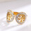 Lebensbaum-Ring, Edelstahl, Vintage-Goldton, Größe 6 5
