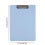 Plastic Clipboard with Low-Profile Metal Clip A5 Light Blue 3