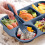 Plateau-repas gauche en plastique à 5 compartiments, 22 x 32,5 cm 5