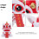 Lion Bobblehead Dashboard Ornament Red Plastic 1 Set 3