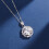 Κολιέ μενταγιόν Moissanite 925, ασήμι 925, 5 καράτια 5