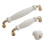 White Zinc Alloy Cabinet Handle with Screws 10 Pack 3