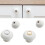 White Zinc Alloy Cabinet Handle with Screws 10 Pack 4