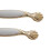Ceramic Cabinet Handles White Gold 2-Pack 96mm Hole Center 4