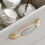 Ceramic Cabinet Handles White Gold 2-Pack 96mm Hole Center 6