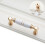 Ceramic Cabinet Handles White Gold 2-Pack 96mm Hole Center 7