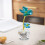 Four Leaf Crystal Flower Ornament Blue 2