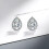 925 Sterling Silver Stud Earrings with Cubic Zirconia for 3