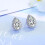 925 Sterling Silver Stud Earrings with Cubic Zirconia for 5