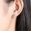 925 Sterling Silver Stud Earrings Cubic Zirconia 1 Pair 3