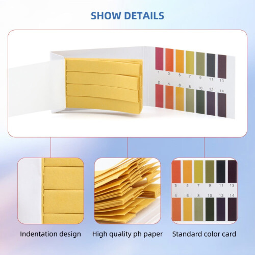 pH Test Paper Range 1-14 Litmus Strips 80 pcs 2