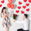 LEORX Heart Greeting Cards Paper Red 40 Pack 6
