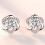 925 Sterling Silver Stud Earrings Cubic Zirconia 1 Pair 4