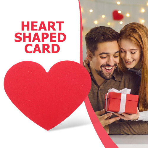 LEORX Heart Greeting Cards Paper Red 40 Pack 2