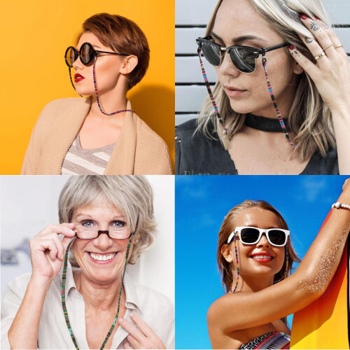 Eyeglass String Holder Straps Non-Slip Adjustable 4 Pcs 2