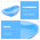 Blue plastic bed pan for elderly use 1 pc 5