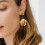Flower Petal Stud Earrings 18K Gold Plated 2