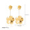 Flower Petal Stud Earrings 18K Gold Plated 4
